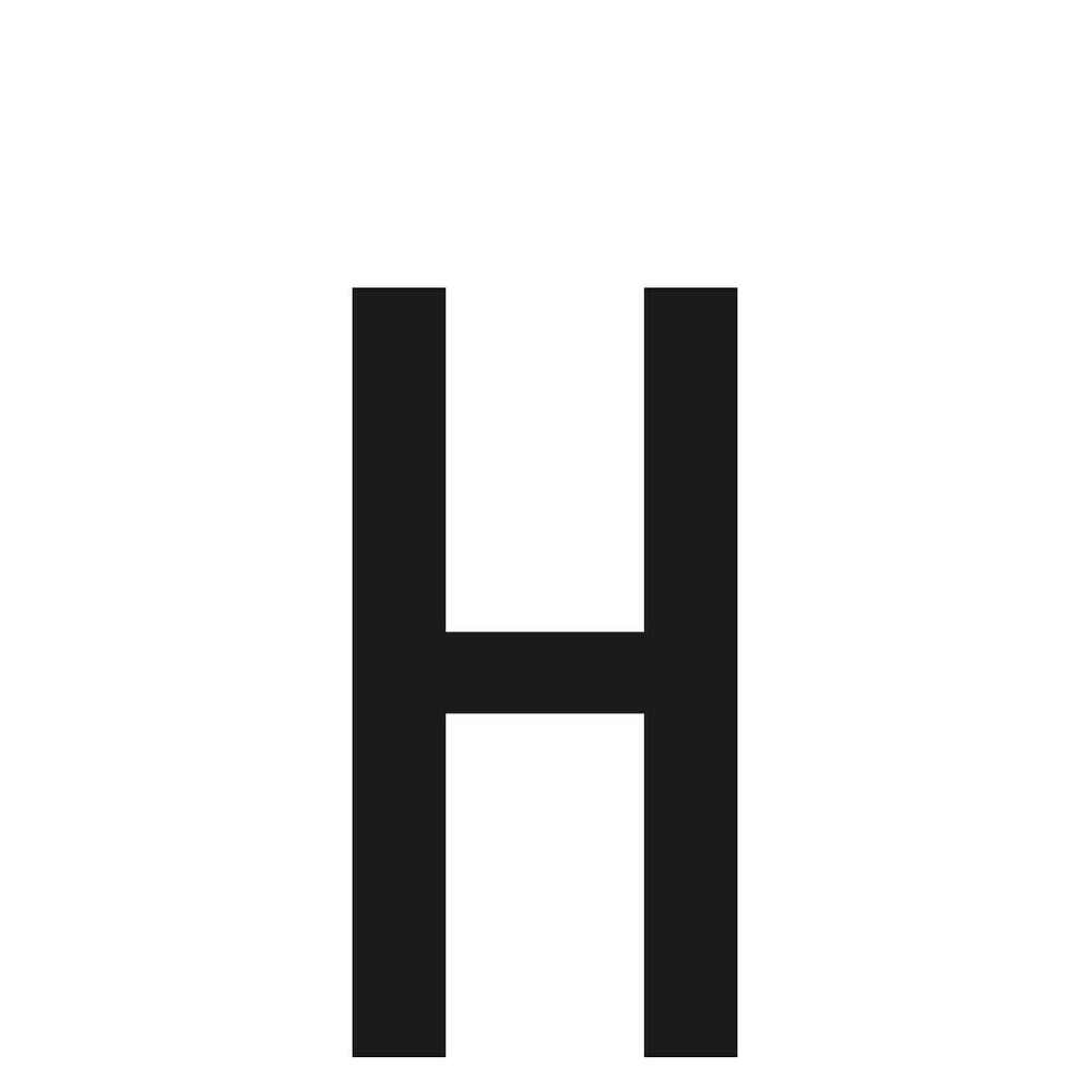 Αυτοκόλλητο Γράμμα Πινακίδων LAMPA "H" (30mm x 60mm)