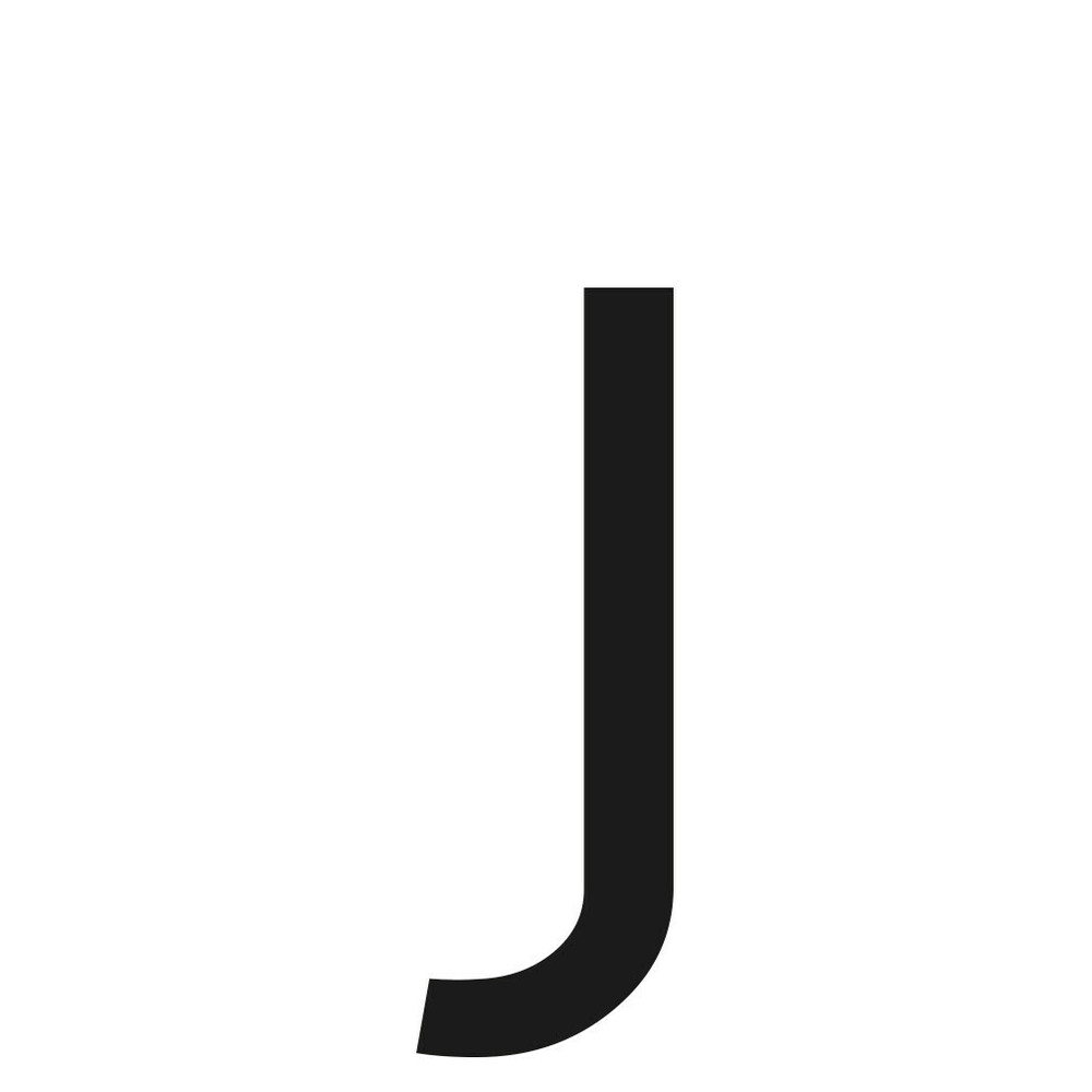 Αυτοκόλλητο Γράμμα Πινακίδων LAMPA "J" (30mm x 60mm)