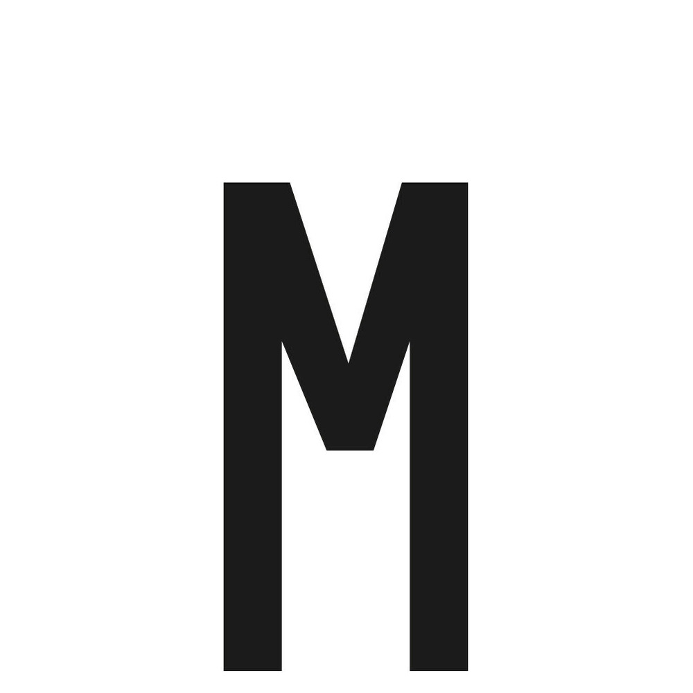 Αυτοκόλλητο Γράμμα Πινακίδων LAMPA "M" (30mm x 60mm)