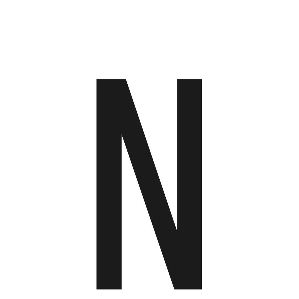 Αυτοκόλλητο Γράμμα Πινακίδων LAMPA "N" (30mm x 60mm)