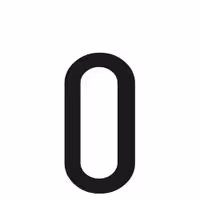 Αυτοκόλλητο Γράμμα Πινακίδων LAMPA "O" (30mm x 60mm)