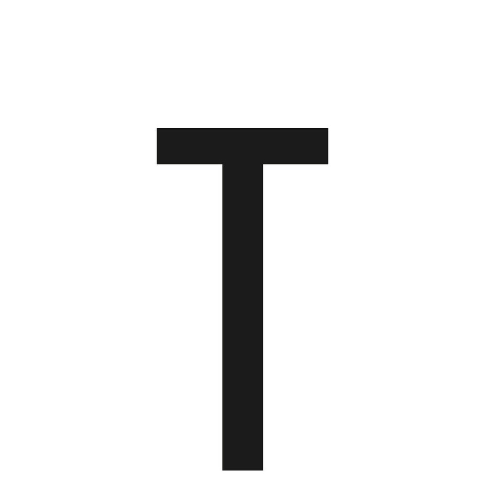 Αυτοκόλλητο Γράμμα Πινακίδων LAMPA "T" (30mm x 60mm)