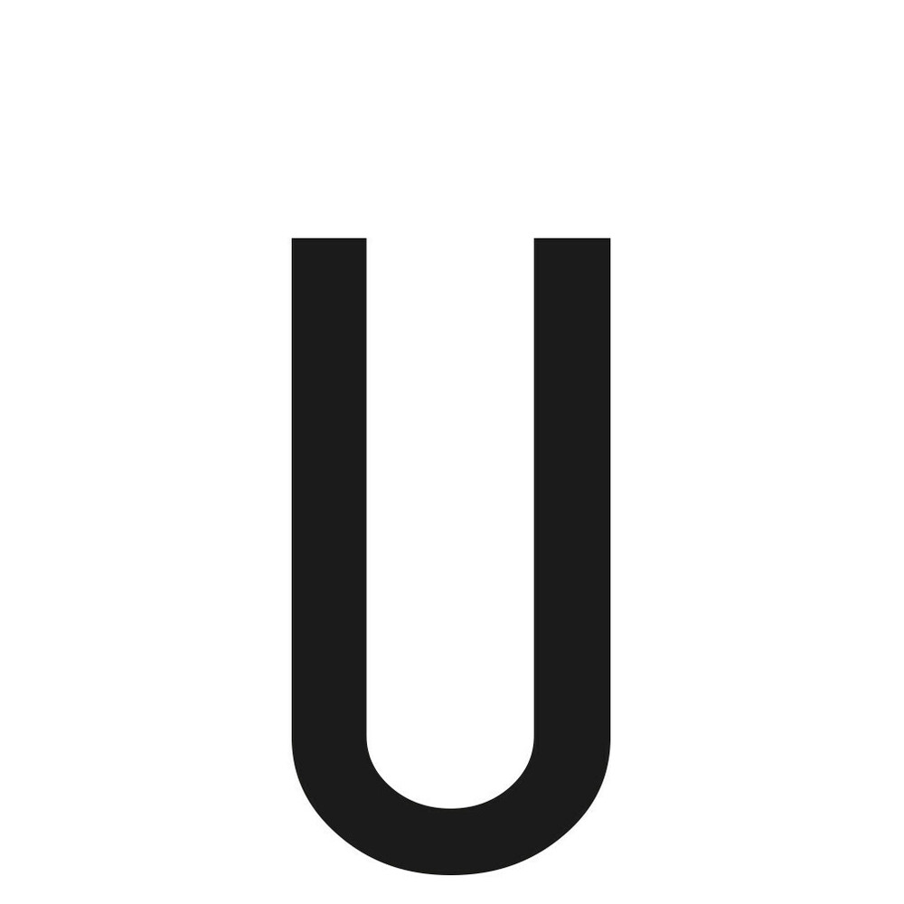 Αυτοκόλλητο Γράμμα Πινακίδων LAMPA "U" (30mm x 60mm)