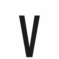 Αυτοκόλλητο Γράμμα Πινακίδων LAMPA "V" (30mm x 60mm)