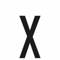 Αυτοκόλλητο Γράμμα Πινακίδων LAMPA "X" (30mm x 60mm)