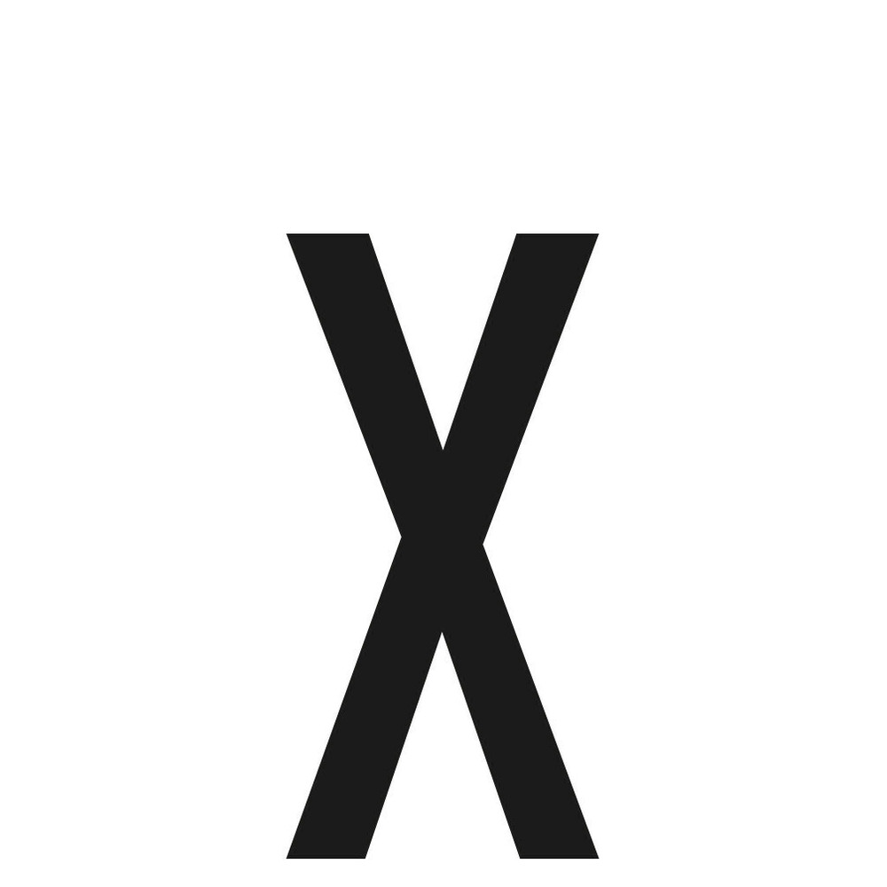 Αυτοκόλλητο Γράμμα Πινακίδων LAMPA "X" (30mm x 60mm)