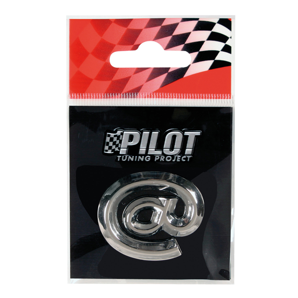 Αυτοκόλλητο Σύμβολο 3D PILOT TYPE-2 "@" (26mm)