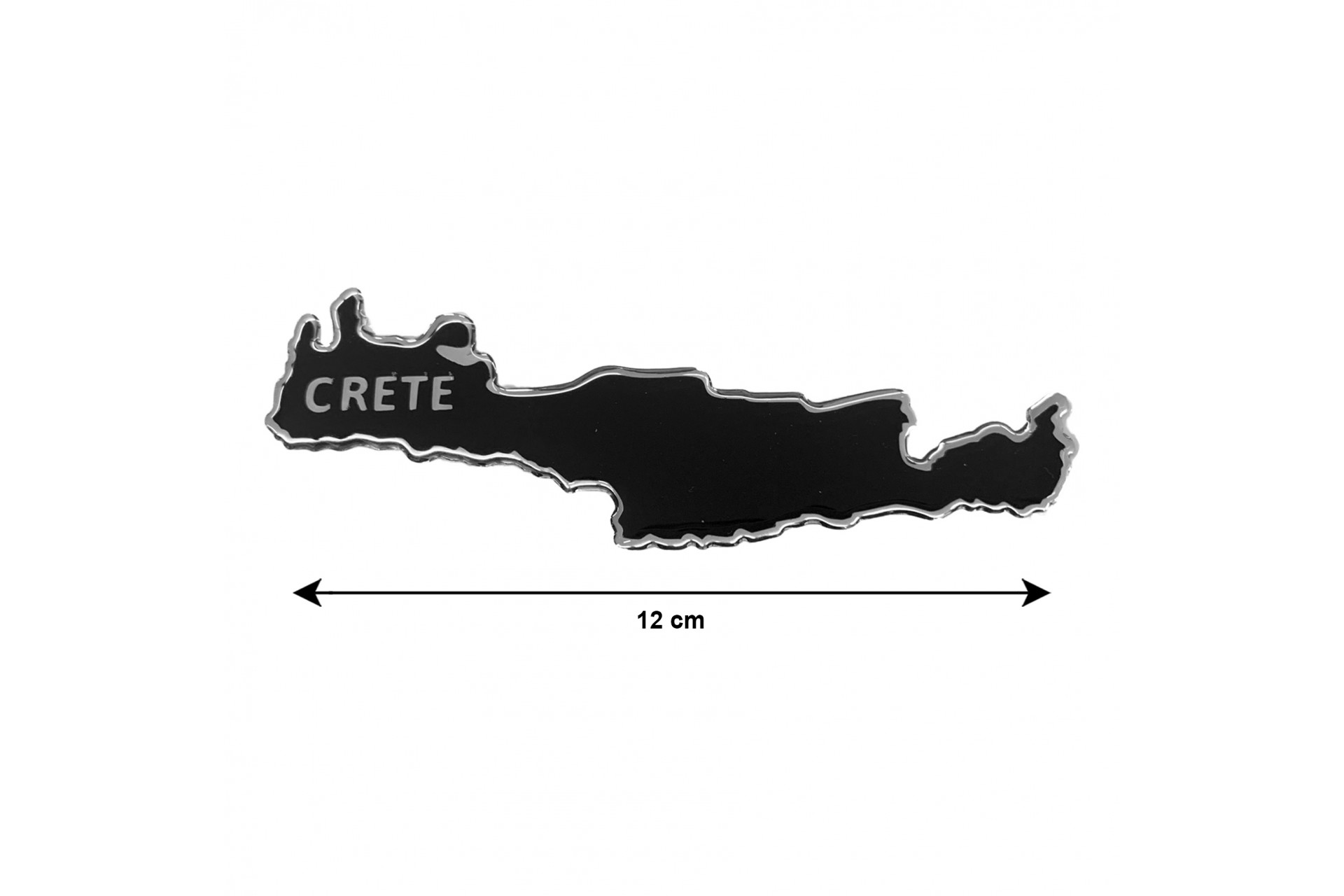 ΚΡΗΤΗ ΑΥΤΟΚΟΛΛΗΤΟ 12 cm ΜΑΥΡΟ/ΧΡΩΜΙΟ ΜΕ ΕΠΙΚΑΛΥΨΗ ΕΠΟΞΕΙΔΙΚΗΣ ΡΥΤΙΝΗΣ (ΥΓΡΟ ΓΥΑΛΙ) - 1 ΤΕΜ.