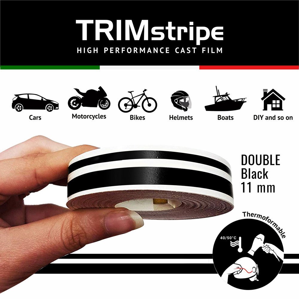 Ταινία 4R TRIMstripe (2 Γραμμές / Μαύρο / 11mm x 10m)