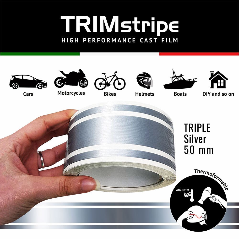 Ταινία 4R TRIMstripe (3 Γραμμές / Ασημί / 50mm x 10m)