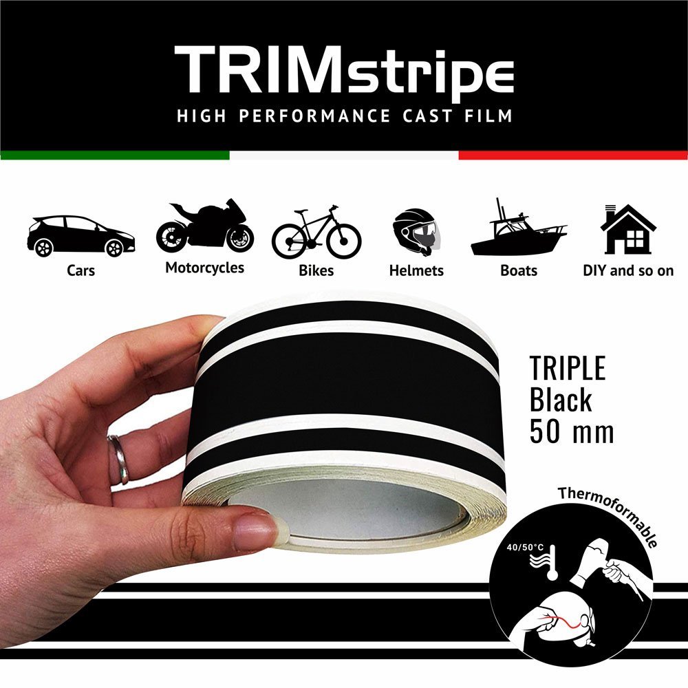 Ταινία 4R TRIMstripe (3 Γραμμές / Μαύρο / 50mm x 10m)