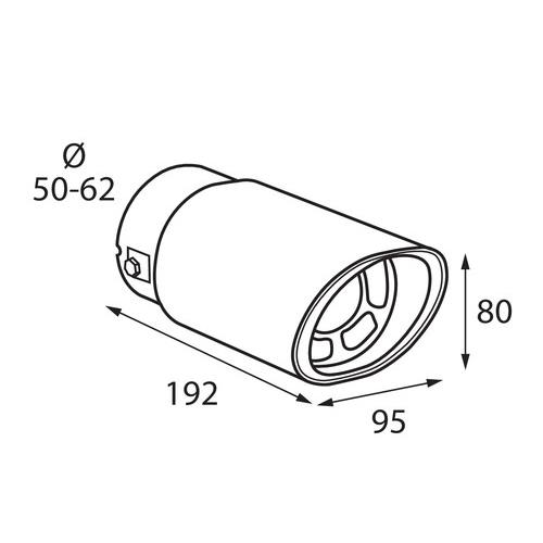 Άκρο Εξάτμισης PILOT ΤS-03 (50 - 62mm)