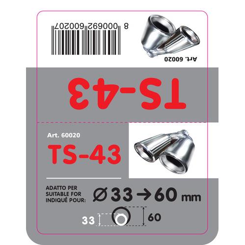 Άκρο Εξάτμισης PILOT TS-43 (33 - 60mm)