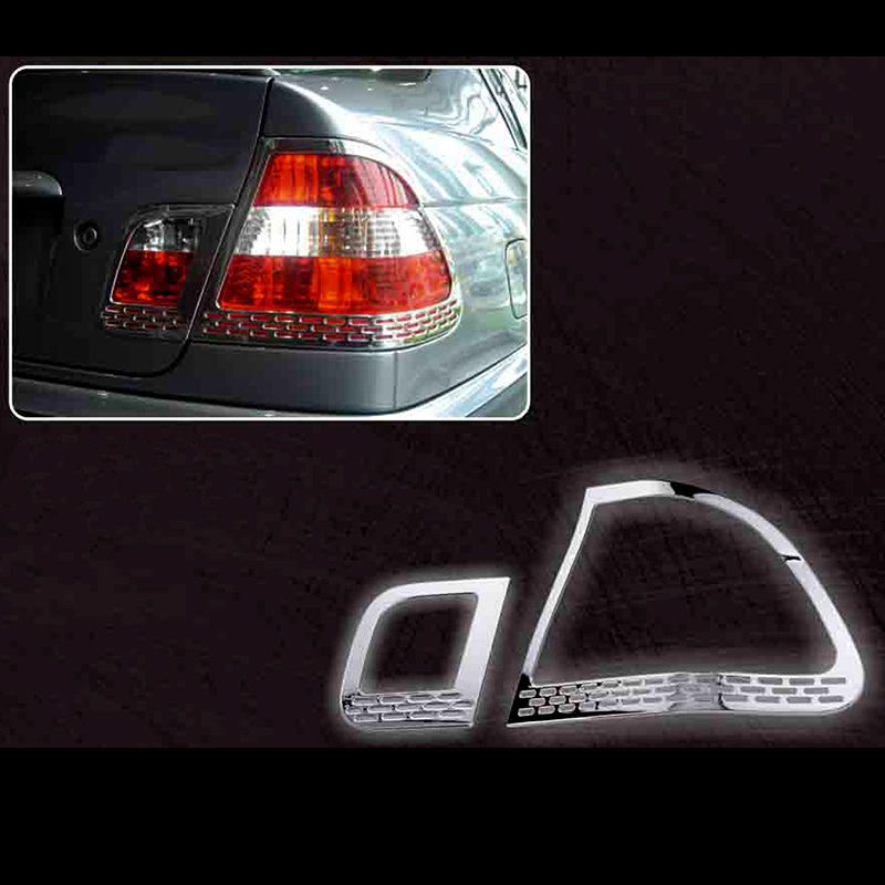 Μασκάκια Φαναριών BMW E46,4D '03 (Οπίσθια/Ασημί)