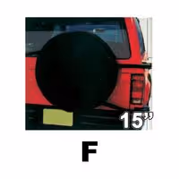 Κάλυμμα Ρεζέρβας Autoline JEEP 15" F (Μαύρο)
