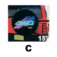 Κάλυμμα Ρεζέρβας Autoline JEEP 15" C (Μαύρο - Μπλε)