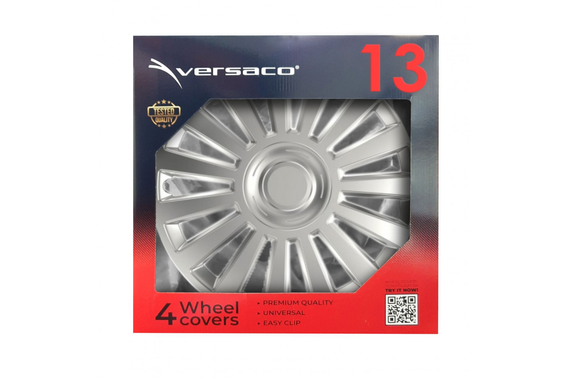 Amio - ΤΑΣΙΑ 13" HUBCAP LUXURY ΑΣΗΜΙ - ΣΕΤ 4 ΤΕΜ. ΣΕ ΚΟΥΤΙ (1037/AM)