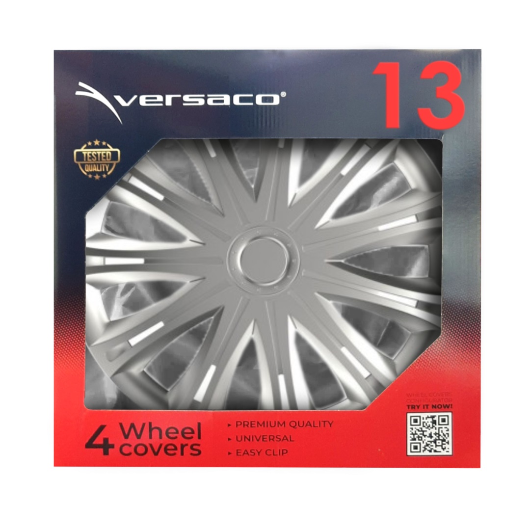 Amio - ΤΑΣΙΑ 13" HUBCAP SPARK ΑΣΗΜΙ - ΣΕΤ 4ΤΕΜ ΣΕ ΚΟΥΤΙ (0962/AM)