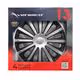 Amio - ΤΑΣΙΑ 13" HUBCAP TREND SILVER BLACK - ΣΕΤ 4ΤΕΜ ΣΕ ΚΟΥΤΙ - 4 ΤΕΜ. (6827/AM)