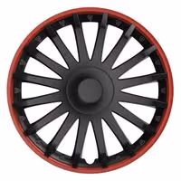 Amio - ΤΑΣΙΑ 14" CRYSTAL ΜΑΥΡΟ ΚΟΚΚΙΝΟ ΣΕΤ 4 ΤΕΜ ΣΕ ΚΟΥΤΙ (1294/AM)