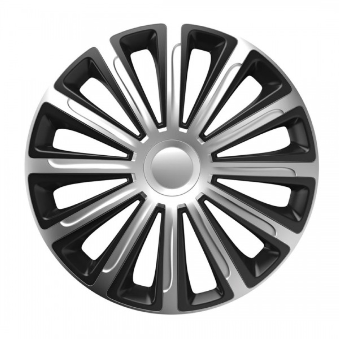 Amio - ΤΑΣΙΑ 14" HUBCAP TREND SILVER BLACK - ΣΕΤ 4ΤΕΜ ΣΕ ΚΟΥΤΙ (6834/AM)
