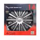 Amio - ΤΑΣΙΑ 14" HUBCAP TREND SILVER BLACK - ΣΕΤ 4ΤΕΜ ΣΕ ΚΟΥΤΙ (6834/AM)