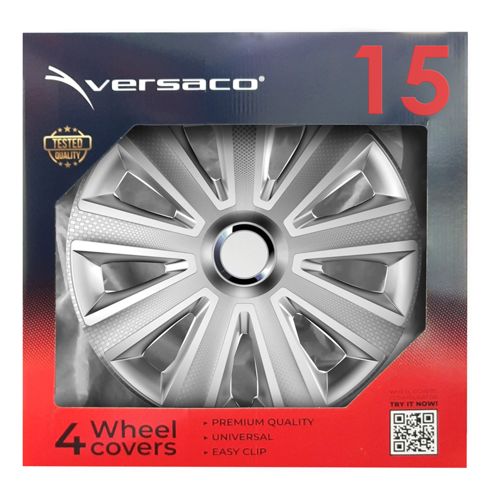 Amio - ΤΑΣΙΑ 15" AVIATOR CARBON RC ΑΣΗΜΙ ΣΕΤ ΣΕ ΚΟΥΤΙ - 4 ΤΕΜ (4295/AM)