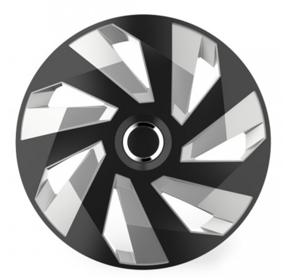 Amio - ΤΑΣΙΑ 15" HUBCAP VECTOR RC SILVER BLACK - ΣΕΤ 4 ΤΕΜ. ΣΕ ΚΟΥΤΙ (5230/AM)