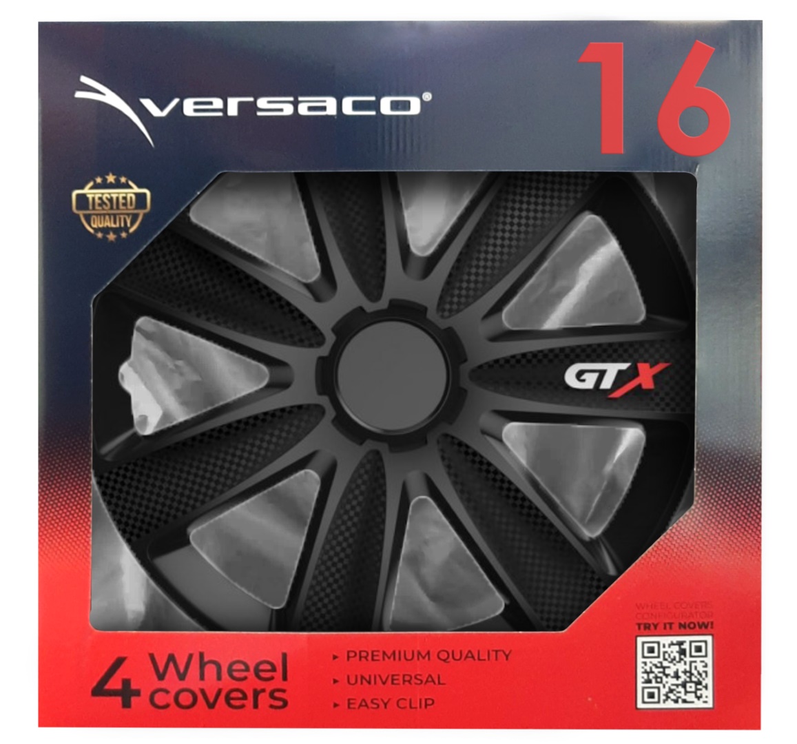 Amio - ΤΑΣΙΑ 16" VERSACO GTX BLACK CARBON - ΣΕΤ 4 ΤΕΜ ΣΕ ΚΟΥΤΙ (2765/AM)
