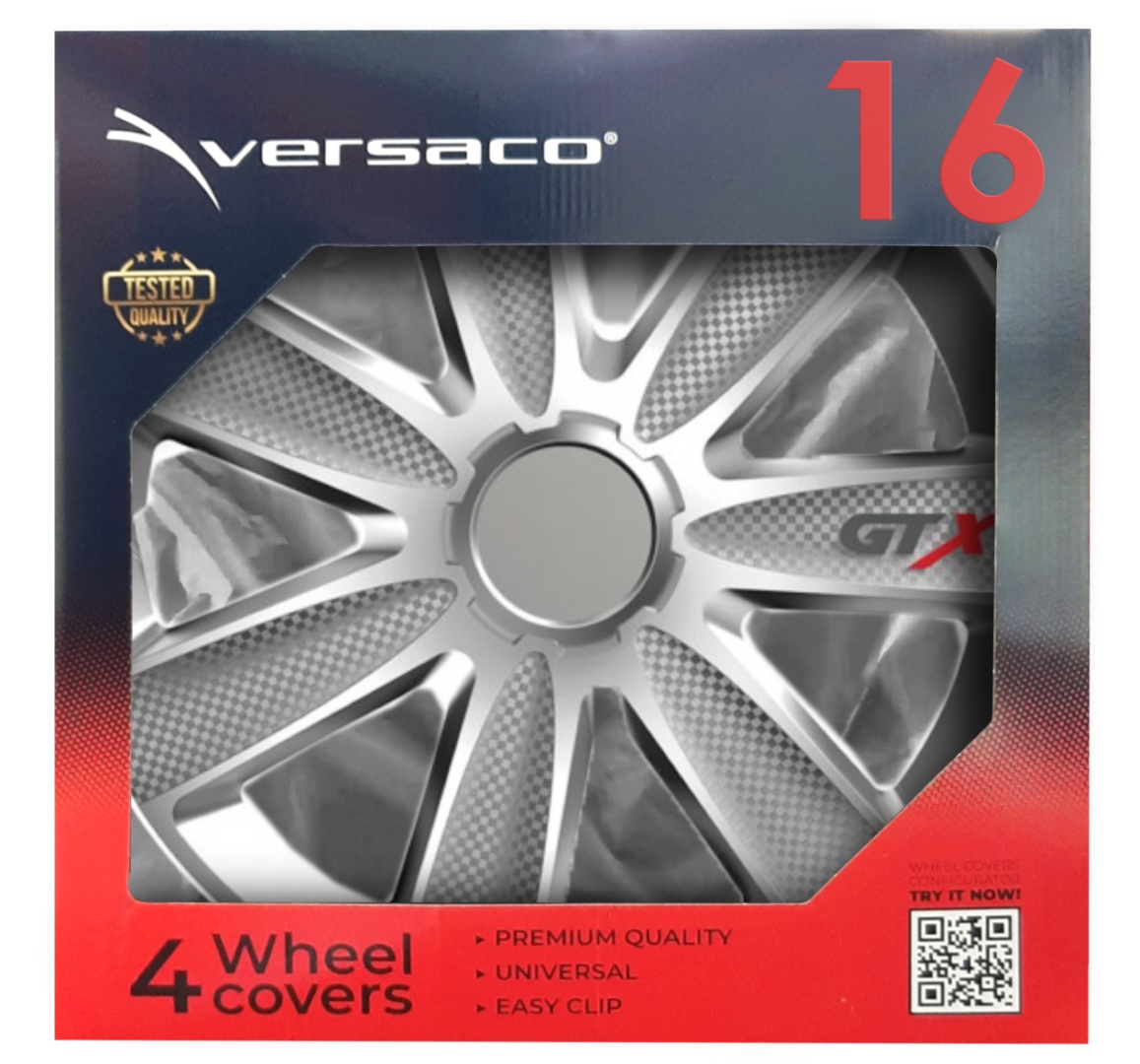 Amio - ΤΑΣΙΑ 16" VERSACO GTX SILVER CARBON - ΣΕΤ 4 ΤΕΜ. ΣΕ ΚΟΥΤΙ (2680/AM)