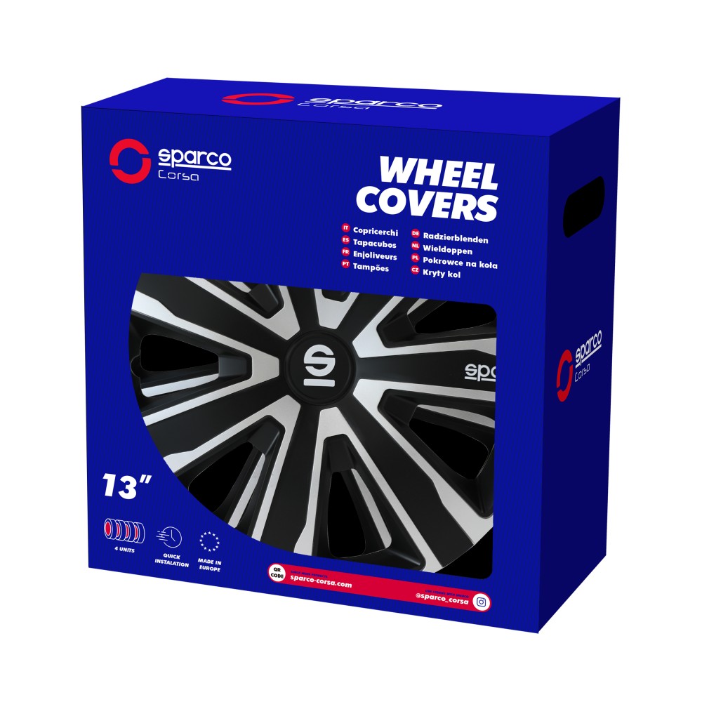 Τάσια SPARCO Palermo 14" (Μαύρο - Ασημί)