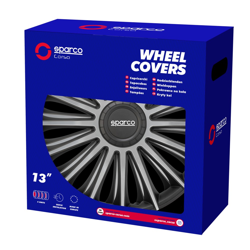 Τάσια SPARCO Treviso 13" (Μαύρο - Ασημί)