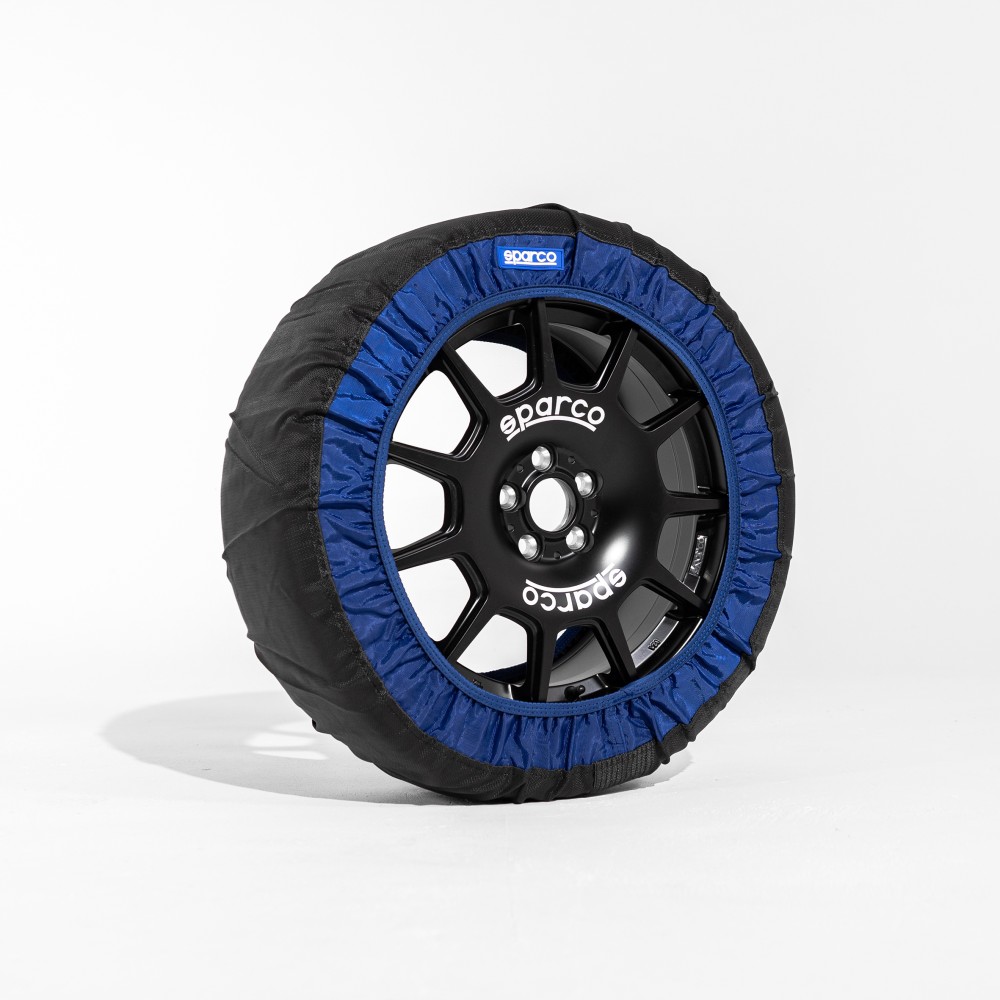 Αλυσίδες Αυτοκινήτου-Πανί Small Μαύρες με μπλε γραμμή 2τμχ Sparco