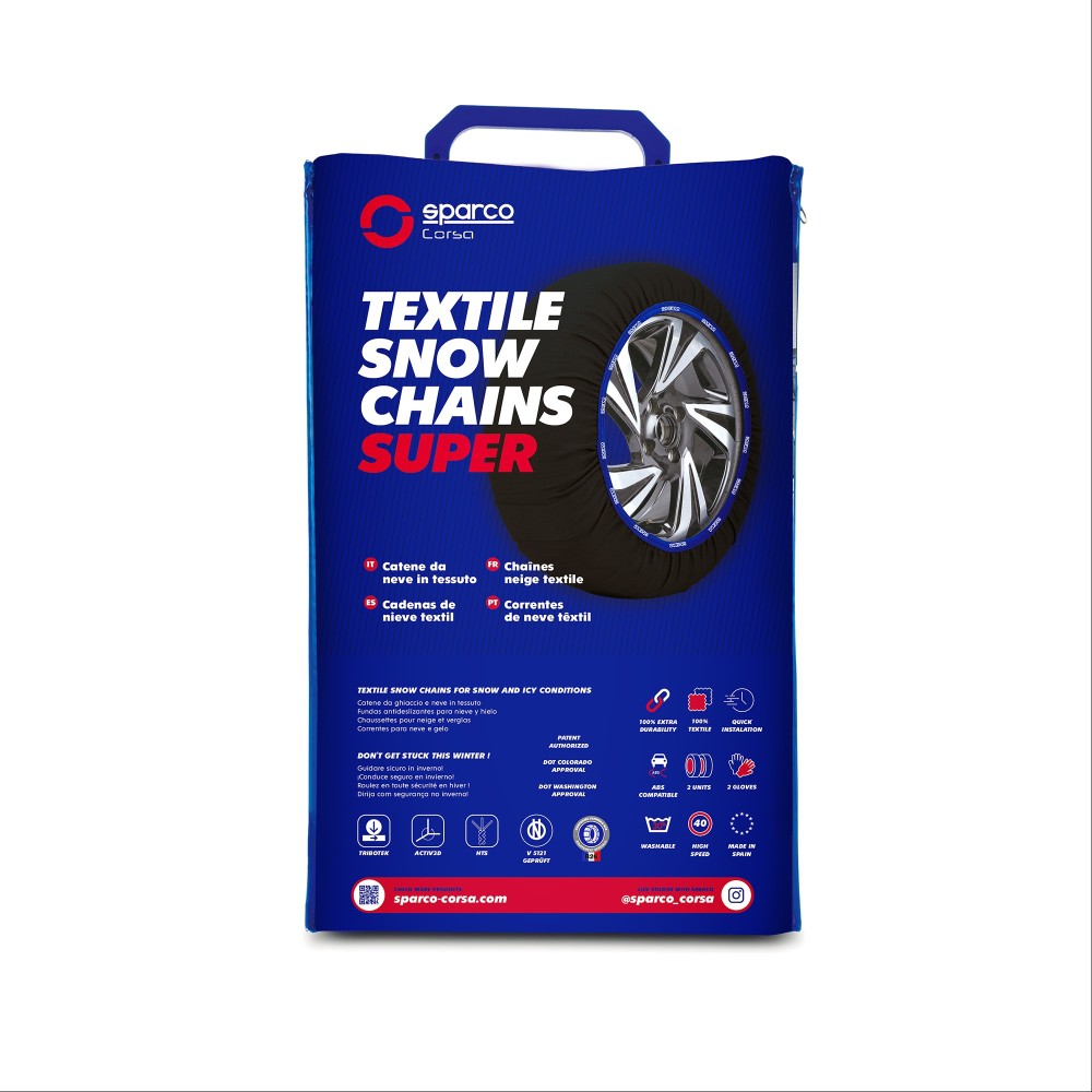 Χιονοκουβέρτες High Perfomance Μαύρες Small 2τμχ Sparco