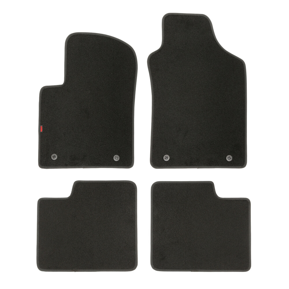 Lampa - Πατάκια μοκέτα μαύρα για Fiat 500 3d 07/07>11/24 για προστασία του εσωτερικού από βρωμιά νερό και φθορές, με αντιολισθητικό σχεδιασμό και σταθερή εφαρμογή για ασφαλή συγκράτηση στο δάπεδο του οχήματος – 4 τεμ. (L2338.2)