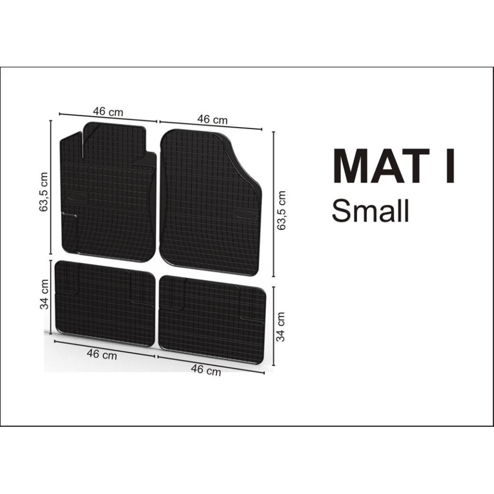 Πατάκια Αυτοκινήτου Λαστιχένια Διεθνή Mat I Black 4τμχ Frogum