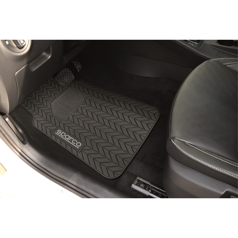 Πατάκια Αυτοκινήτου Λαστιχένια Μαύρα 3τμχ Sparco