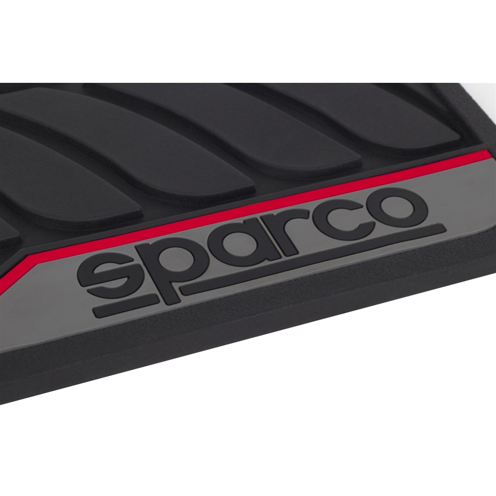 Πατάκια Αυτοκινήτου Λαστιχένια μαύρο-κόκκινο 4τμχ Sparco