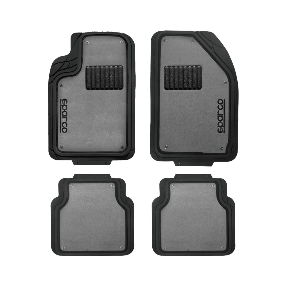 Πατάκια Αυτοκινήτου Λαστιχένια - Μοκέτα 4τμχ Sparco