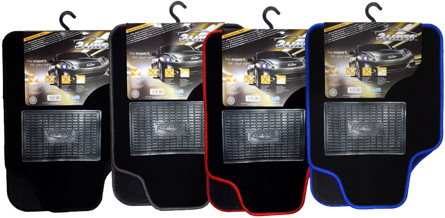 Σετ Πατάκια LINE IN (Μοκέτα / Γκρι)