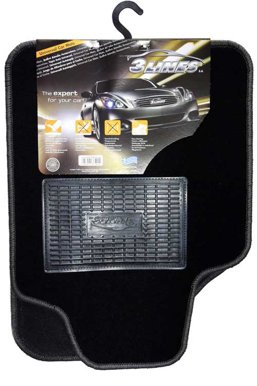 Σετ Πατάκια LINE IN (Μοκέτα / Γκρι)