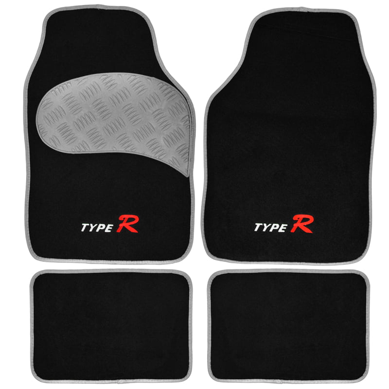 Σετ Πατάκια Type R Special (Μαύρο - Ασημί)