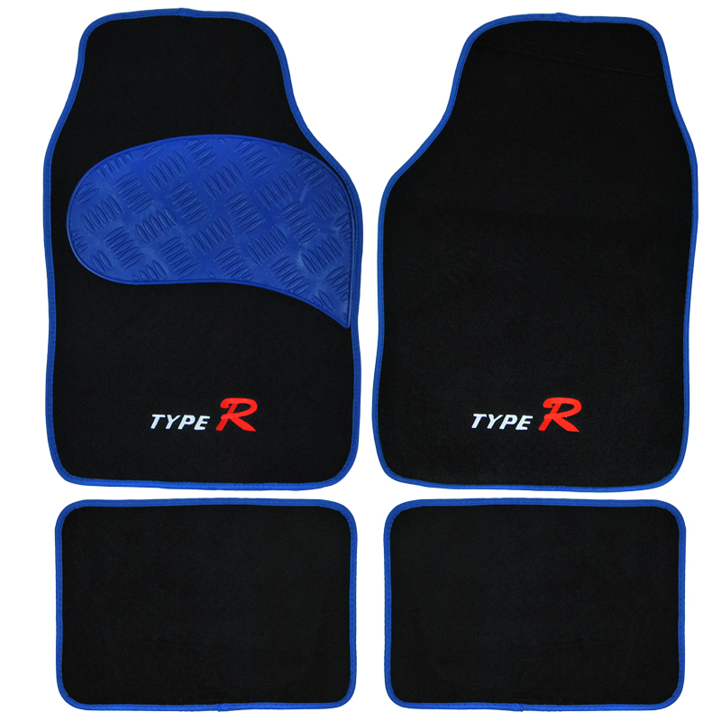 Σετ Πατάκια Type R Special (Μαύρο - Μπλε)