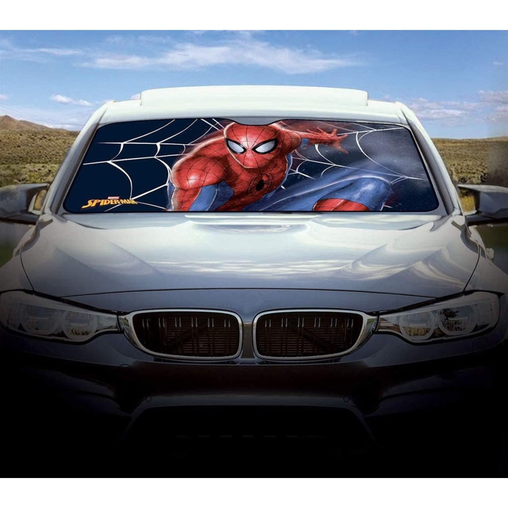 Αντιηλιακό Κουρτινάκι Παρμπρίζ Spiderman (Αλουμινίου / 70cm x 130cm)