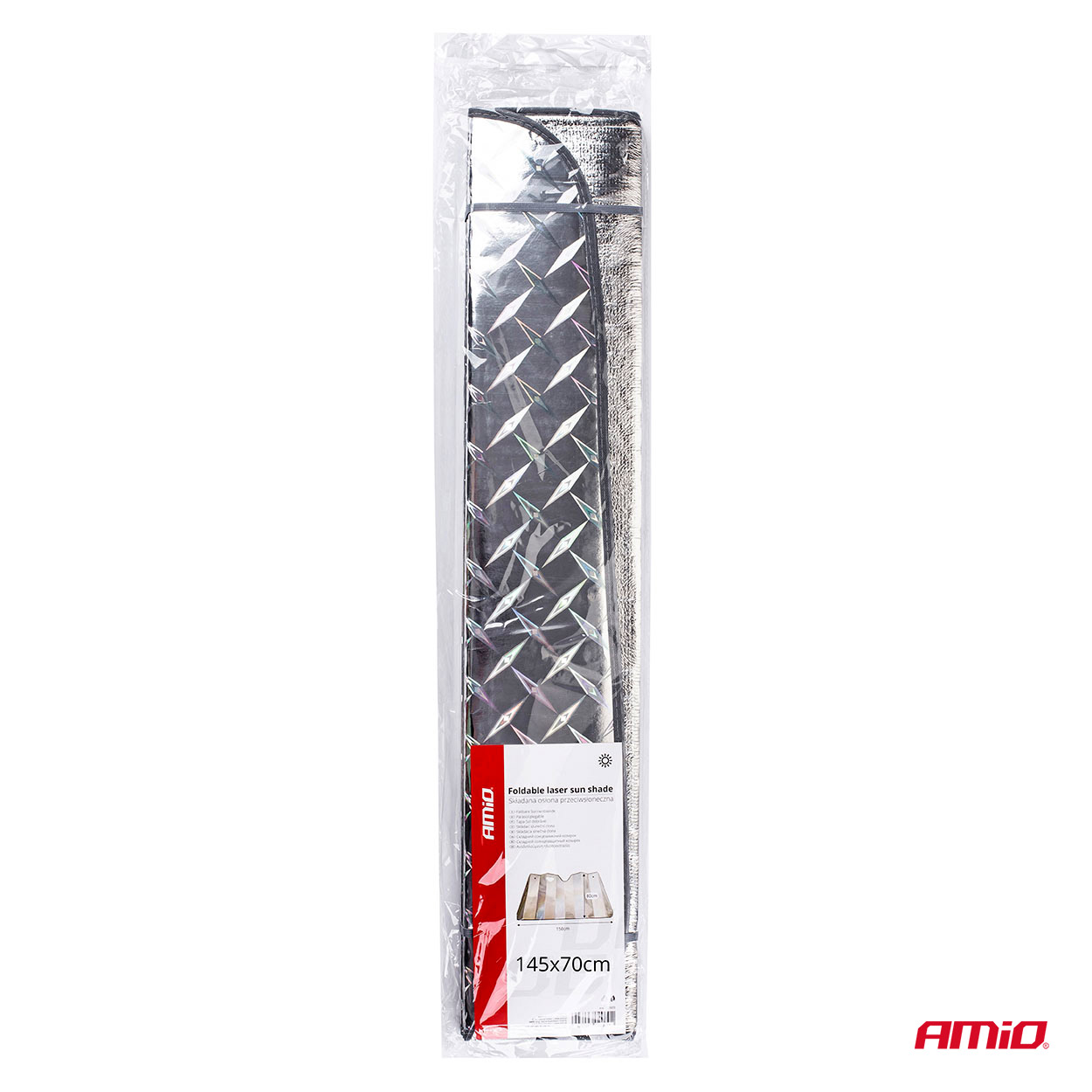 Ηλιοπροστασία Παρμπρίζ Εσωτερική AMiO Laser (145cm x 70cm)