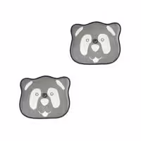 Κουρτινάκια AUTOLINE Πλαϊνά Με Βεντούζα / Σκύλος (Μαύρο / 46cm x 35cm)