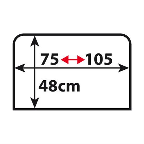 Κουρτινάκια Πλαϊνά Κάλτσα LAMPA Square Caps 2 σε 1 Medium (Μαύρο / 75cm x 105cm x 48cm)