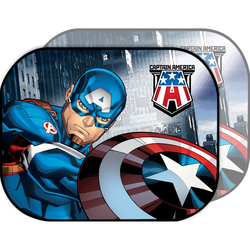 Κουρτινάκια Πλαϊνά Με Βεντούζα Captain America (44cm x 35cm)