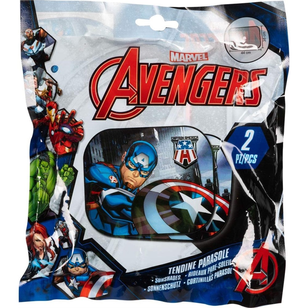 Κουρτινάκια Πλαϊνά Με Βεντούζα Captain America (44cm x 35cm)