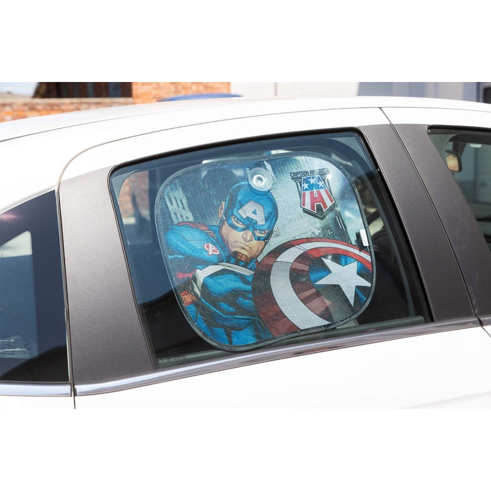 Κουρτινάκια Πλαϊνά Με Βεντούζα Captain America (44cm x 35cm)